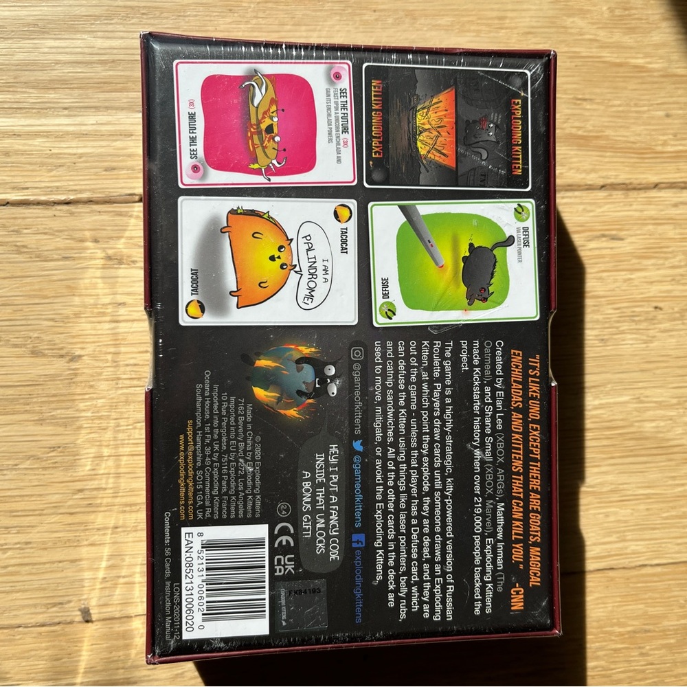 Adidas Exploding Kittens Card Game - Bold Red - Picture 2 of 6